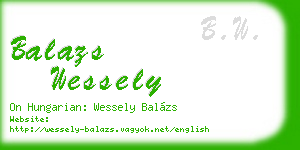 balazs wessely business card