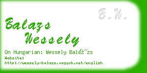 balazs wessely business card